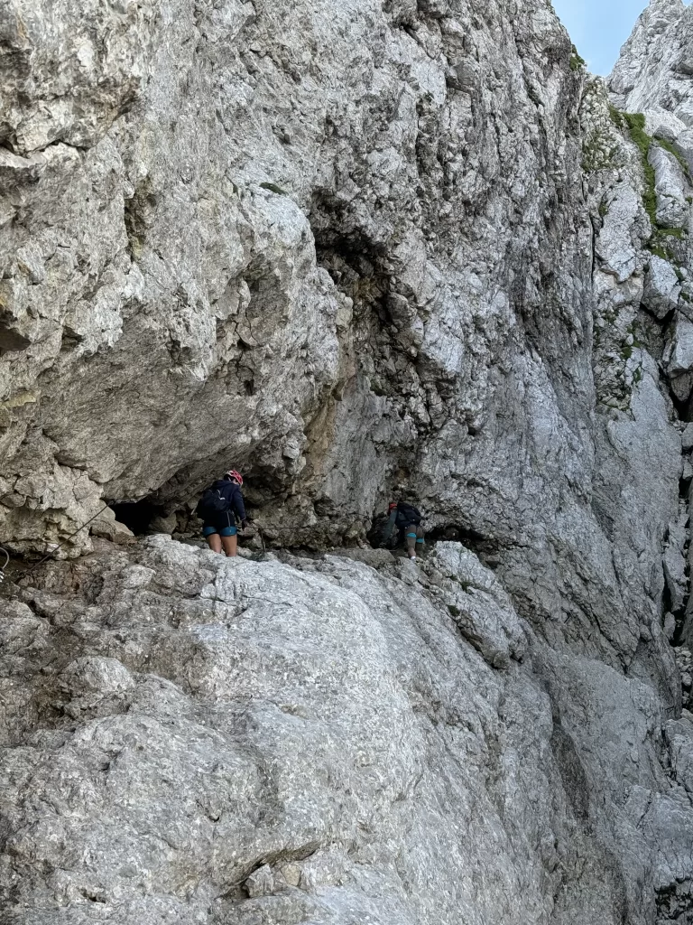 Zajištěný úsek ferraty Slovenska pot
