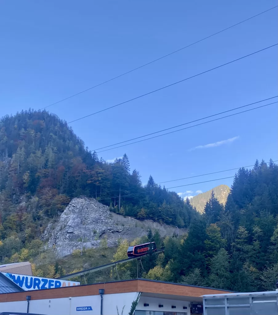 Lanovka Wurzeralmbahn od parkoviště